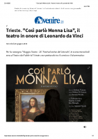 _Così parlò Monna Lisa_, il teatro in onore di Leonardo da Vinci